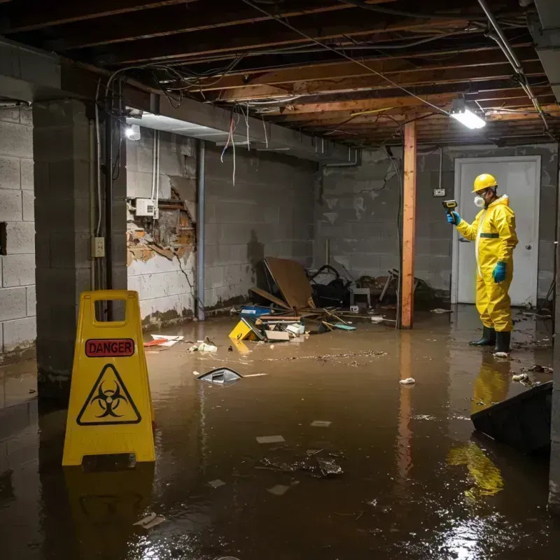 Flooded Basement Electrical Hazard in Laymantown, VA Property